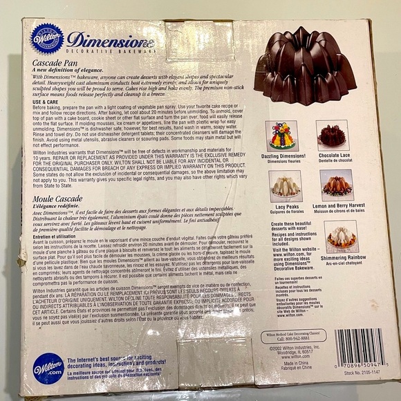 *NEW* Metal Wilton Dimensions Decorative Bakeware Cascade Pan - Picture 8 of 8